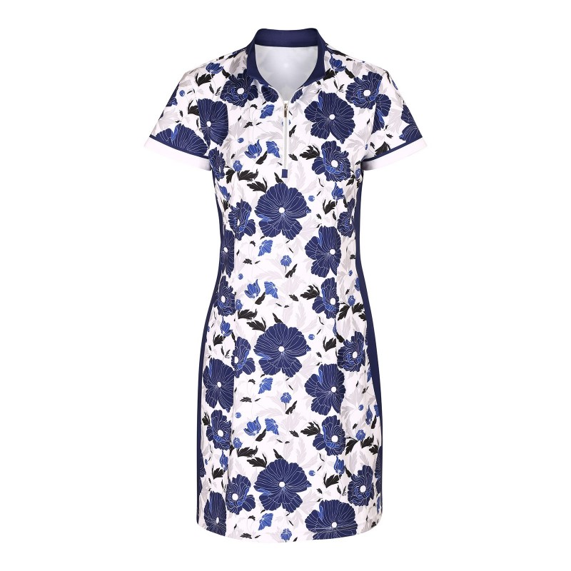 Golfové šaty Tony Trevis modré – pružné, elegantní a pohodlné