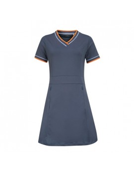 Golfové šaty Callaway V-Neck Colorblock Blue Indigo – elegantní a poho