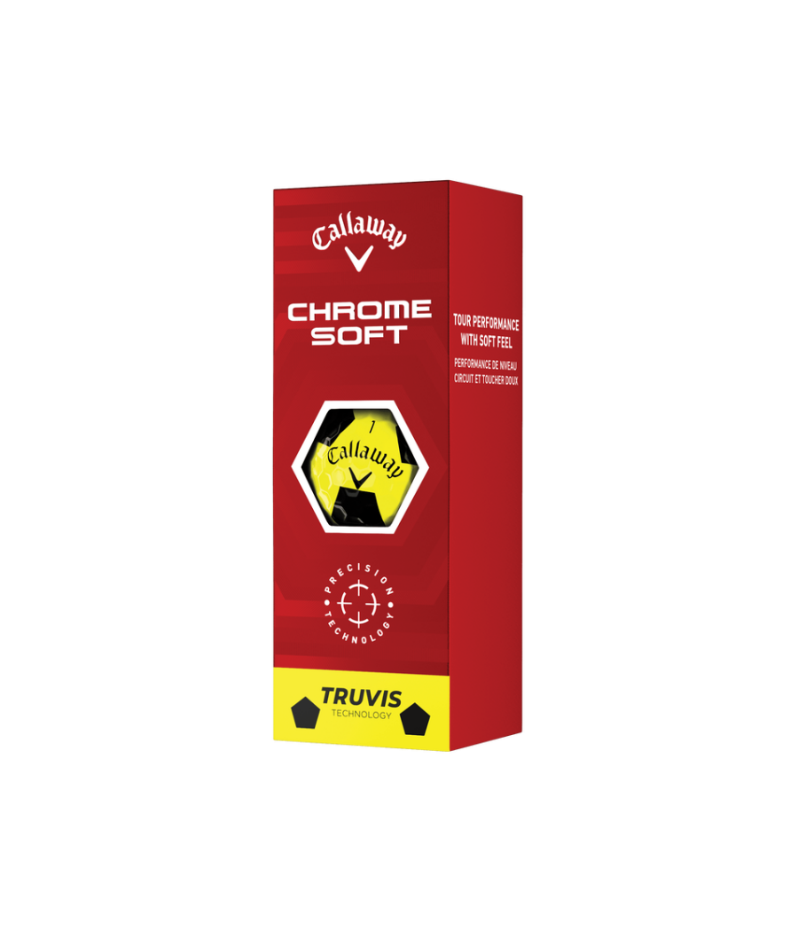 Callaway ChromeSoft Truvis golfové míčky Yellow 3 ks