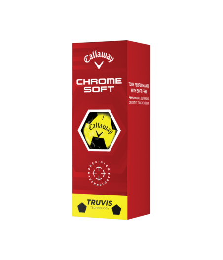 Callaway ChromeSoft Truvis golfové míčky Yellow 3 ks