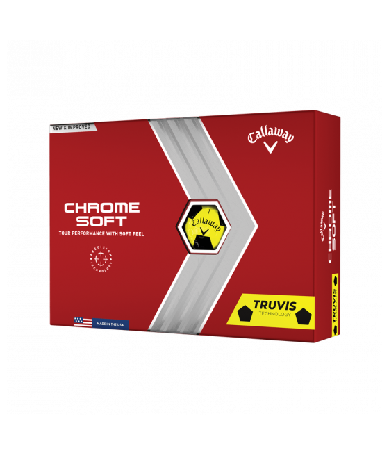 Callaway ChromeSoft Truvis golfové míčky Yellow 3 ks