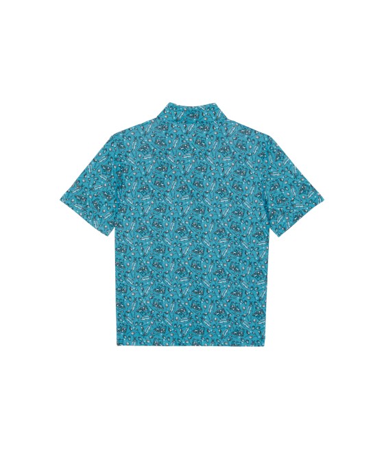 Juniorské golfové triko Callaway Golf Printed Polo River Blue – dětské