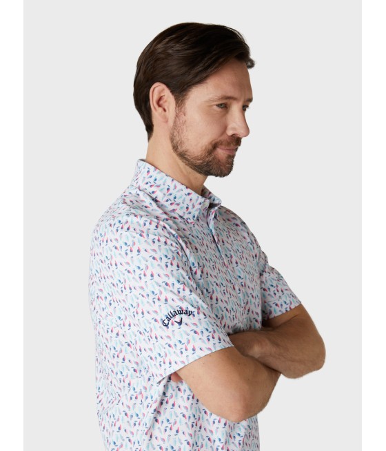 Callaway Birdie Print Short Sleeve Golf Polo Shirt (CGKSE096) – Stylov
