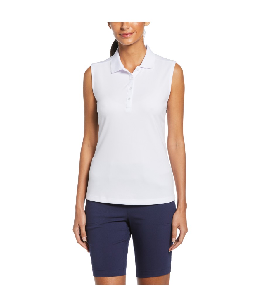 Dámské triko Callaway Sleeveless Knit Polo Brilliant White