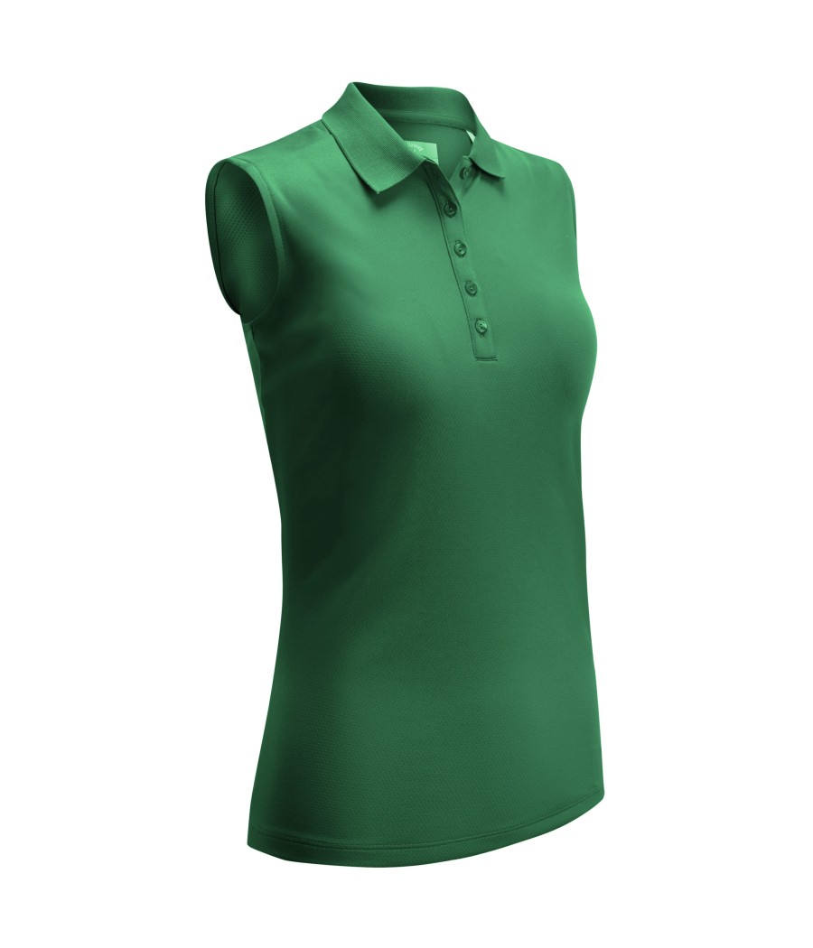 Dámské triko Callaway Knit Polo Golf green
