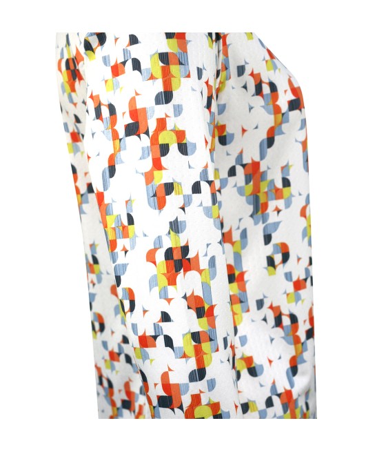 Triko dámské Callaway Shift Geo Printed Sun Protection Brilliant White