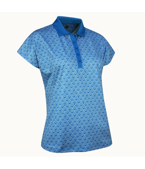 Triko dámské Callaway Chev Geo Polo Blue Sea Star