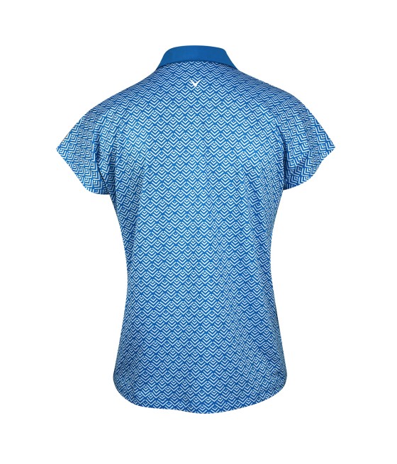 Triko dámské Callaway Chev Geo Polo Blue Sea Star