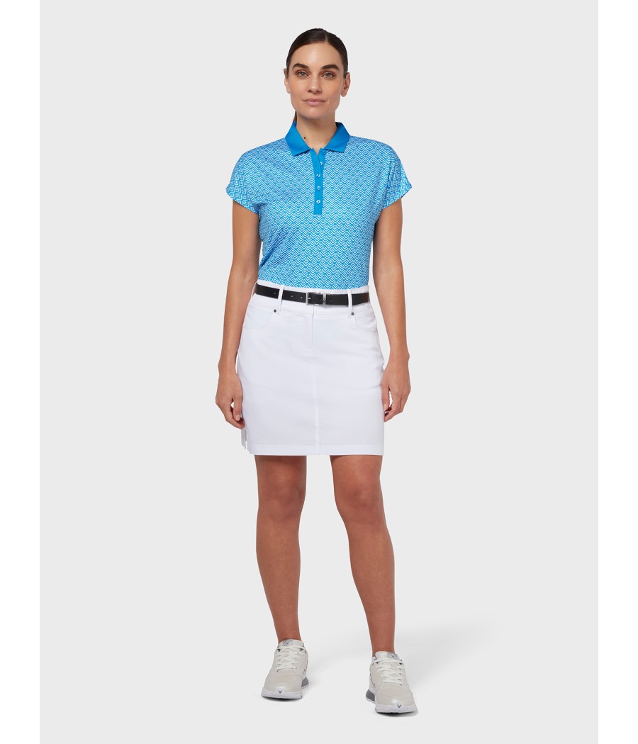 Triko dámské Callaway Chev Geo Polo Blue Sea Star