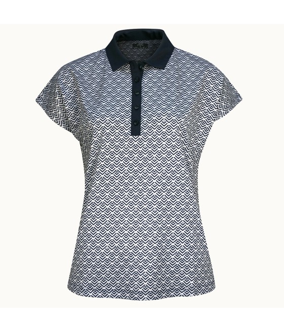 Triko dámské Callaway Chev Geo Polo Brilliant White