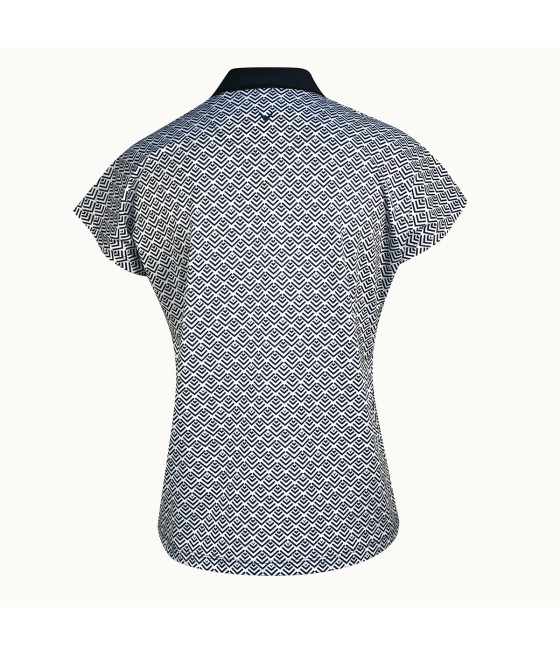 Triko dámské Callaway Chev Geo Polo Brilliant White