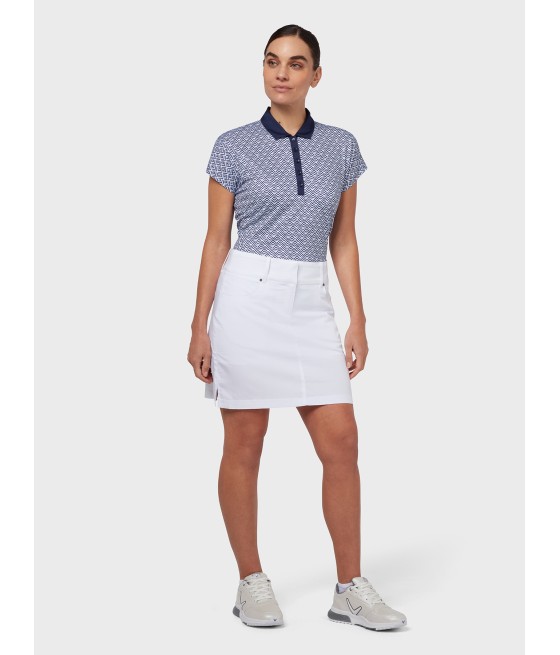 Triko dámské Callaway Chev Geo Polo Brilliant White