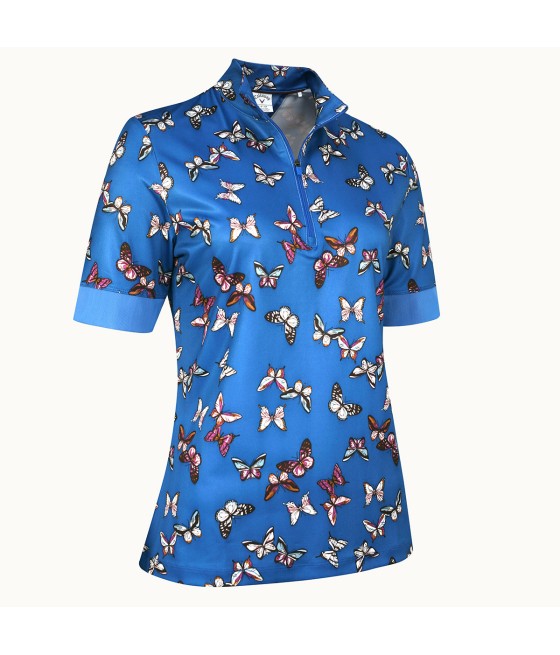 Triko dámské Callaway Butterfly Polo Baleine Blue