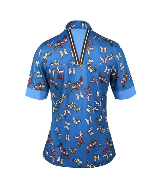 Triko dámské Callaway Butterfly Polo Baleine Blue
