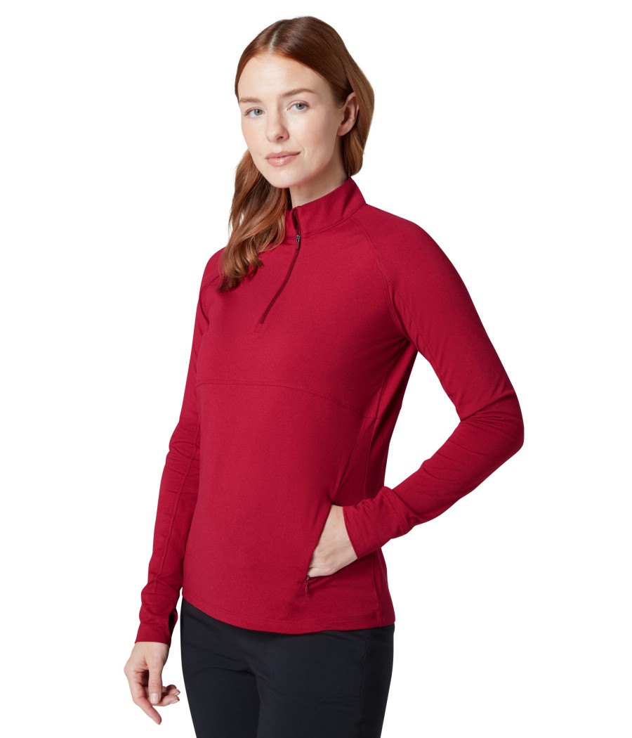 Dámská Mikina Callaway Lightweight Knit Heathered 1/4 Zip Top Persian Red