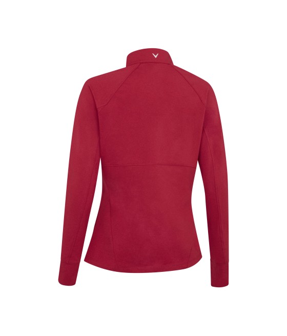 Dámská Mikina Callaway Lightweight Knit Heathered 1/4 Zip Top Persian Red