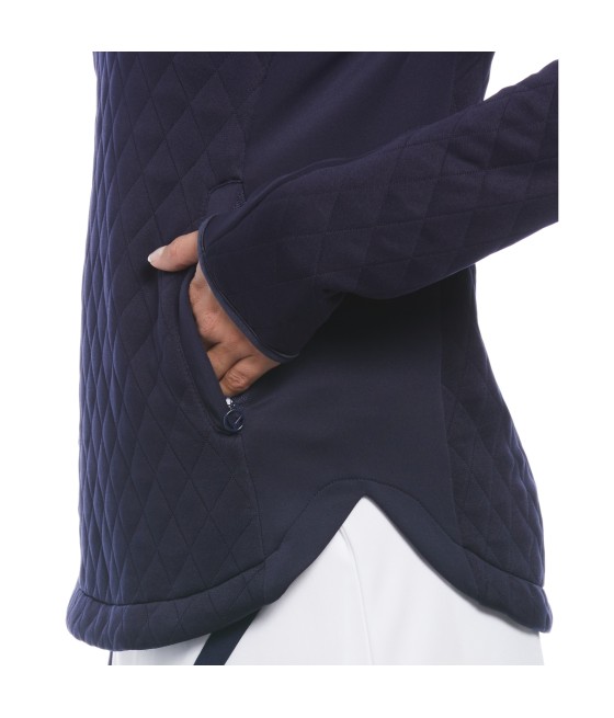 Dámská mikina Callaway Quilted Fleece Peacoat | prošívaná mikina elega