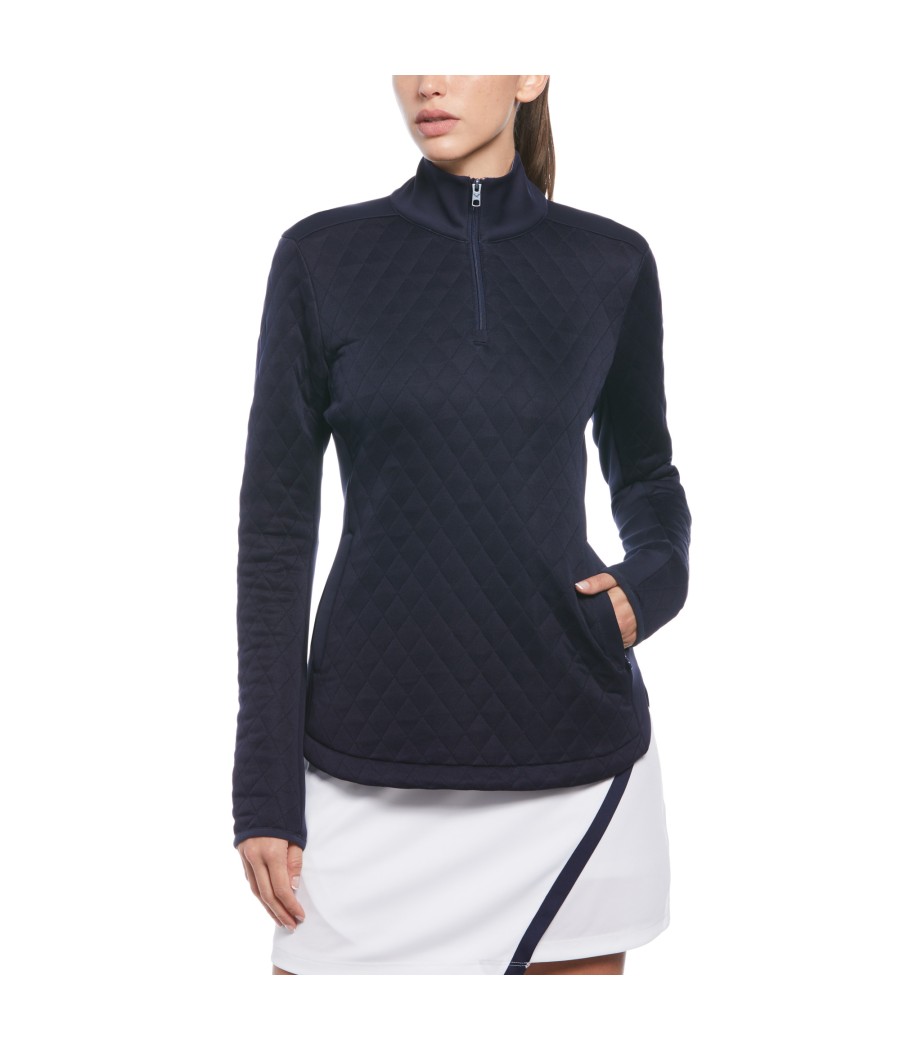 Dámská mikina Callaway Quilted Fleece Peacoat | prošívaná mikina elega