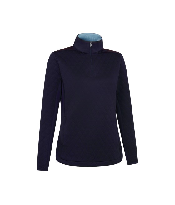 Dámská mikina Callaway Quilted Fleece Peacoat | prošívaná mikina elega