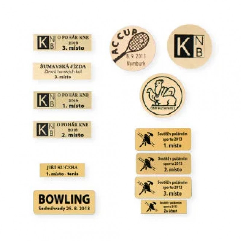 Štítek na medaili průměr 25 nebo 50 mm