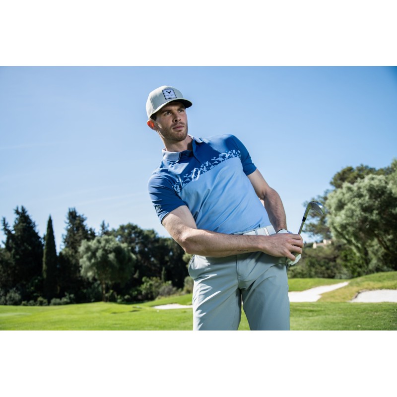 Callaway Oxford Block Polo – moderní golfové triko s volností pohybu