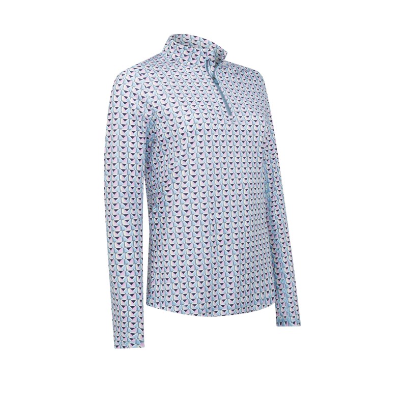 Callaway Chev Geo UV Top – dámský golfový top s UV ochranou a Opti-Dri