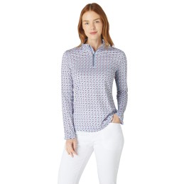 Callaway Chev Geo UV Top – dámský golfový top s UV ochranou a Opti-Dri