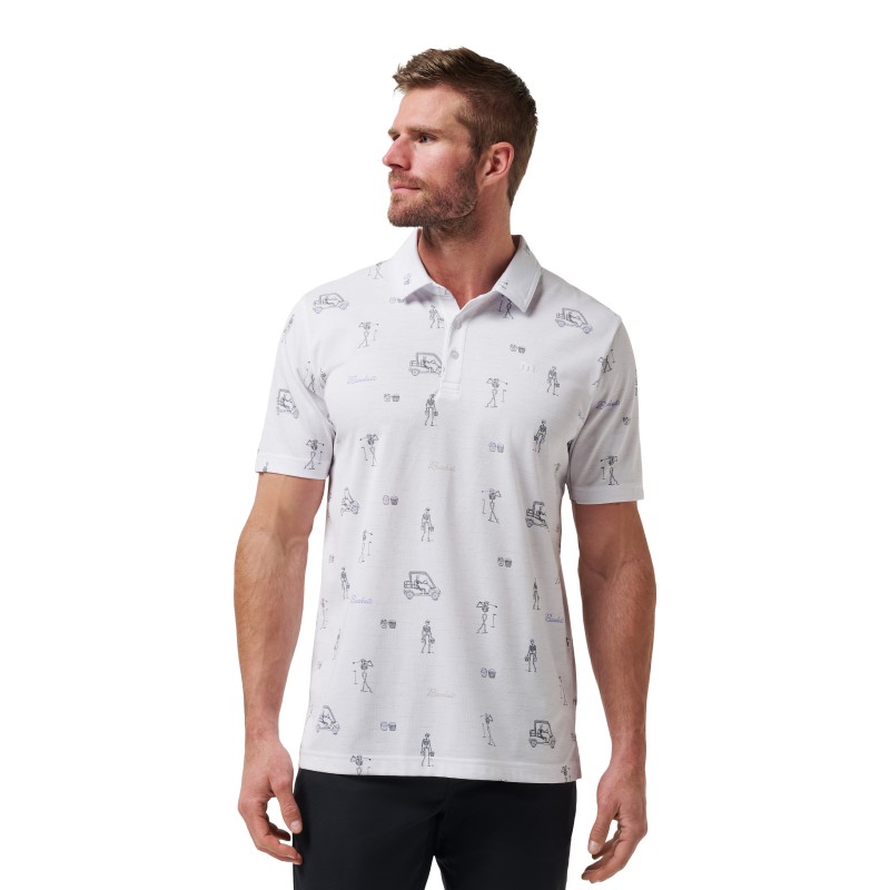 TravisMathew Lost City Polo – Stylové pánské polo s originálním potisk