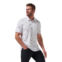 TravisMathew Lost City Polo – Stylové pánské polo s originálním potisk