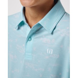 TravisMathew Tropical Road Youth Polo – Dětské polo s tropickým potisk