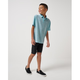 TravisMathew Tropical Road Youth Polo – Dětské polo s tropickým potisk
