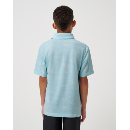 TravisMathew Tropical Road Youth Polo – Dětské polo s tropickým potisk