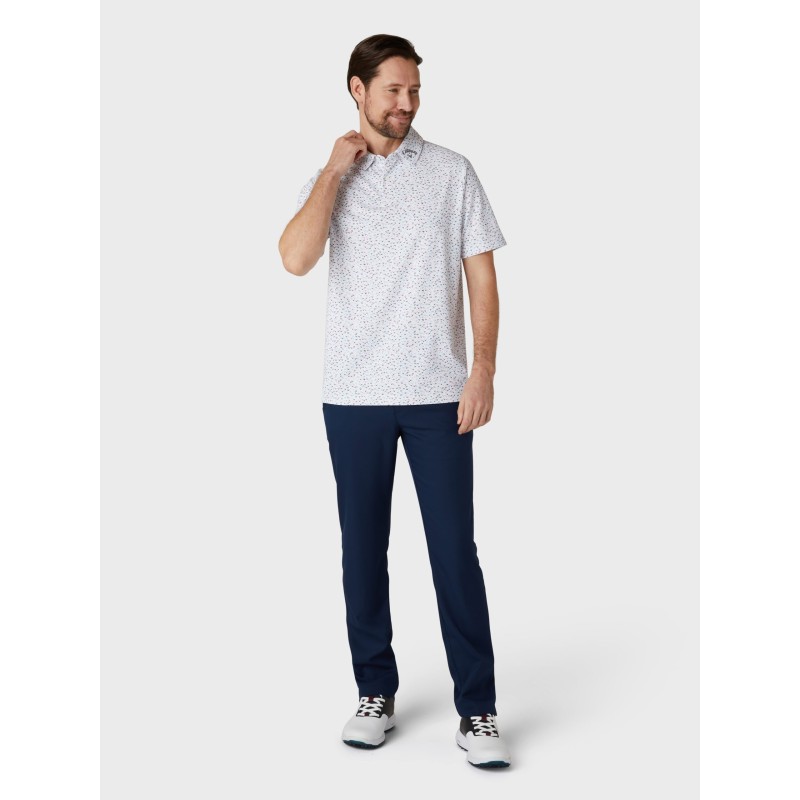 Callaway All Over Chevron Confetti Print Golf Polo (CGKSE0A3) – Stylov