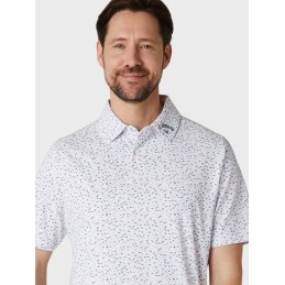 Callaway All Over Chevron Confetti Print Golf Polo (CGKSE0A3) – Stylov