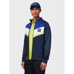 Callaway Chev Colour Block Pullover | mikina s full zipem, Opti‑Dri &