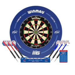 Winmau Blade 6 Set + 6 šipek – terč s okružím pro 2 hráče