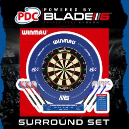 Winmau Blade 6 Set + 6 šipek – terč s okružím pro 2 hráče