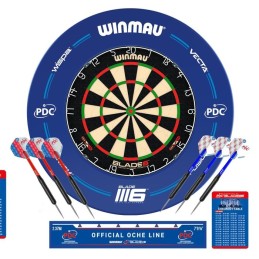 Winmau Blade 6 Set + 6 šipek – terč s okružím pro 2 hráče
