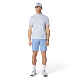 Callaway pánské golfové polo Albatross Geo Print Bright White
