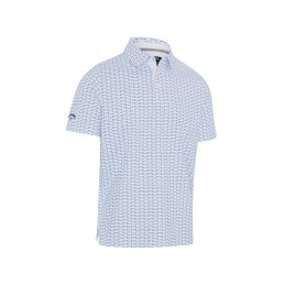 Callaway pánské golfové polo Albatross Geo Print Bright White