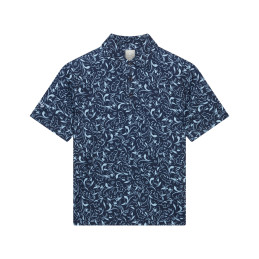 Callaway juniorské golfové polo Floral Print Peacoat