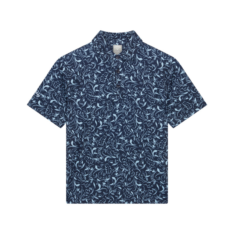 Callaway juniorské golfové polo Floral Print Peacoat