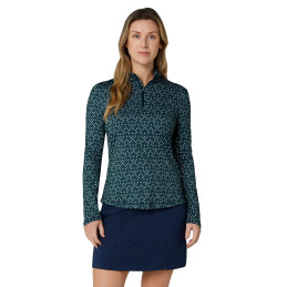 Callaway dámský golfový top Framing Geo Peacoat | Sympakt
