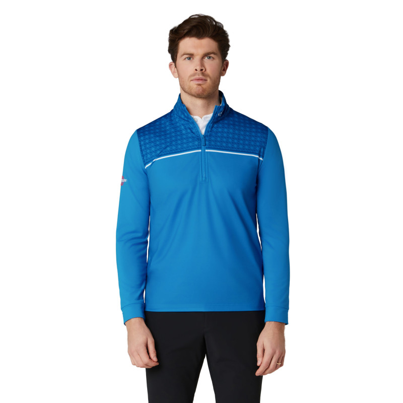 Pánský golfový pulovr Callaway 1/4 Zip Odyssey Brilliant Blue