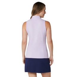 Dámské golfové polo Callaway Rib Play Zip Mock Pastel Lilac