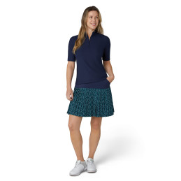 Dámské golfové polo Callaway Rib Play Short Sleeve Mock Peacoat