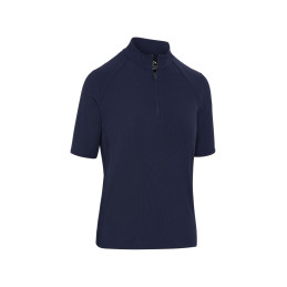 Dámské golfové polo Callaway Rib Play Short Sleeve Mock Peacoat