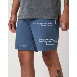 Pánské golfové kraťasy TravisMathew Hero Hour 8" Bering Sea