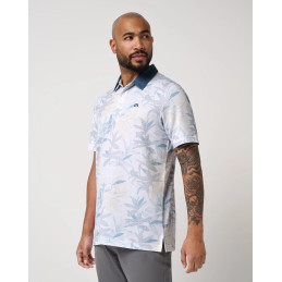 Pánské golfové polo TravisMathew Featherweight Drift bílé