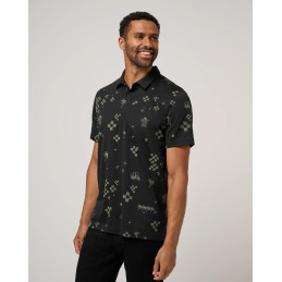 Pánské golfové polo TravisMathew Beverage Cart černé